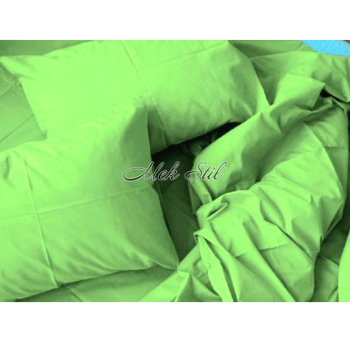 Едноцветно спално бельо в зелено 